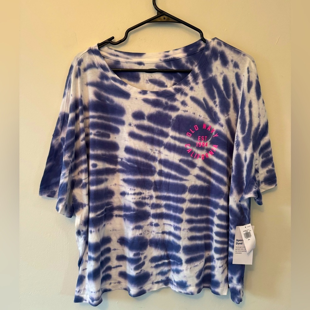 Old Navy Blue Tie-Dye Women's Top